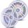 Pyle Audio Pyle Outdoor Lautsprecher Wasserdicht 250 Watt, 2-Wege mit LED-Lichtern Weiß,