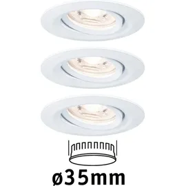 Paulmann Nova Mini Coin 3er Set rund 3x4 W 2700K Weiß matt