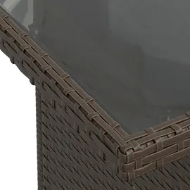 vidaXL Gartensofa-set mit Kissen Braun und Creme Polyrattan