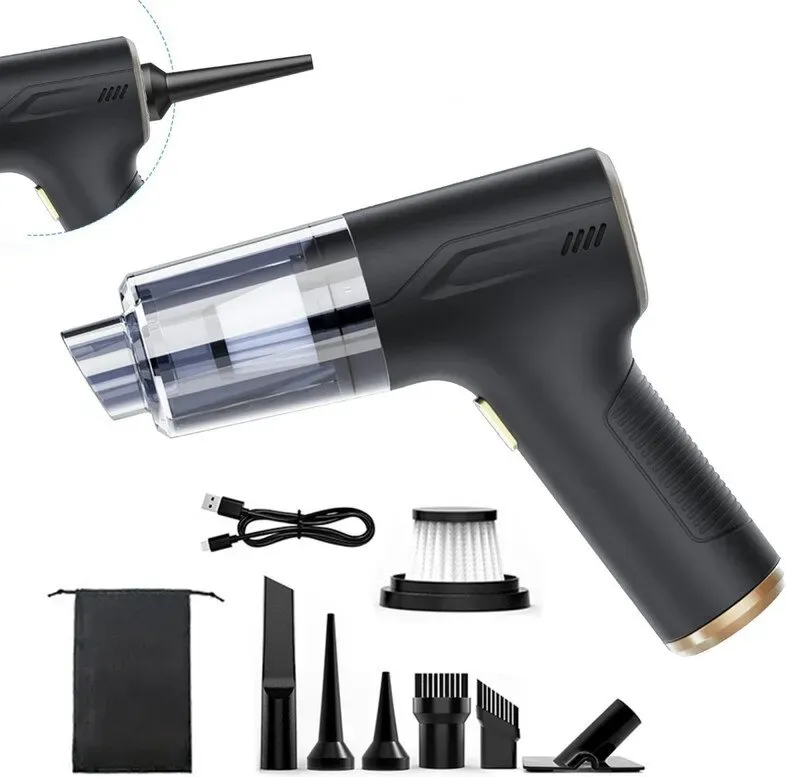 Leistungsstarker kabelloser Auto‐Staubsauger, 4‐in‐1 Mini‐tragbarer Handstaubsauger mit bürstenlosem Motor, multifunktional, 15.000 Pa, kabellos, für PC, Zuhause, Auto, Büro, Sofa