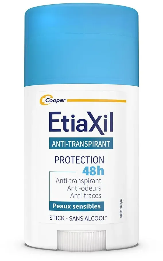 ETIAXIL - Déodorant Anti-transpirant - Traitement Transpiration Modérée - Aisselles - Protection 48h - Stick 40 ml déodorant