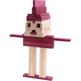 Kapla - Holzbausteine Quadrate violett