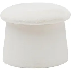 Hocker Fungi mit Stauraum Kunstfell in beige