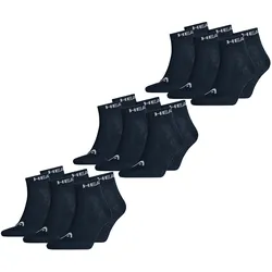 HEAD Herren Damen Unisex Quarter Kurzschaft Sport Socken - 6er 9er 12er Multipack in 35-38 9er Pack