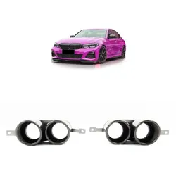Auspuffblenden ESD Blenden Schwarz passt für BMW 3er G20 G21