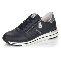 Remonte Damen R6705 Sneaker, blau Kombi (14), 37 EU