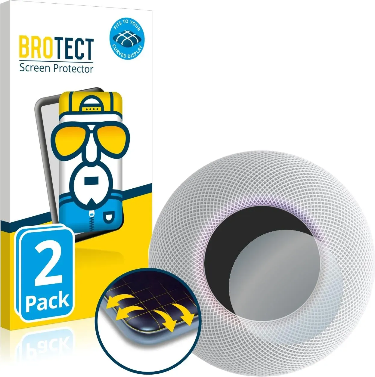 BROTECT Full-Cover Displayschutz, Smart Speaker, Transparent