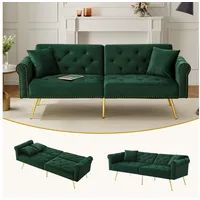 Odikalo 2-Sitzer Polstersofa Relaxsofa Lounge Sessel Verstellbar Rückenlehne Mehrfarbig grün