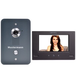 4 Draht Türsprechanlage mit 7 zoll Monitor (Anthrazit) Infrarot Nachtsicht 1x 7 Zoll Monitor
