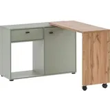 MÖBELPARTNER Schreibtisch Tiny Working Eiche / Grau