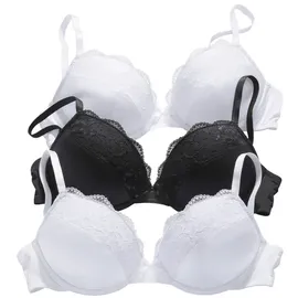 PETITE FLEUR Push-up-BH schwarz 70C