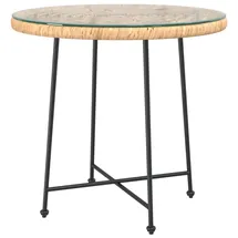 vidaXL Bistrotisch Ø 80 x 10 cm Braun