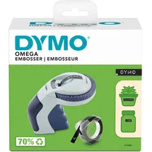 Dymo Omega Prägegerät | kleines Beschriftungsgerät mit Dreh-klick-System und ergonomischem Design | für zu Hause und für Bastel- und Hobbyprojekte (£/€ÄÖ und Ü)