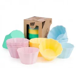 Backefix Silikon Muffin Backförmchen bunt (24St)