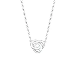 Kette mit Anhänger ELLI "Anhänger Knoten 925 Sterling Silber", silber, Halsketten, Damen, 45, Silber 925 (Sterlingsilber), L: 45cm