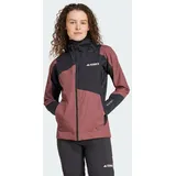 Adidas Terrex Xperior Hybrid rain.rdy Regenjacke Burgundy / Black L