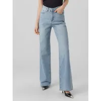 Vero Moda Tessa Straight Fit Ra339 Hochtaillierte Jeans Light Blue Denim 27 32