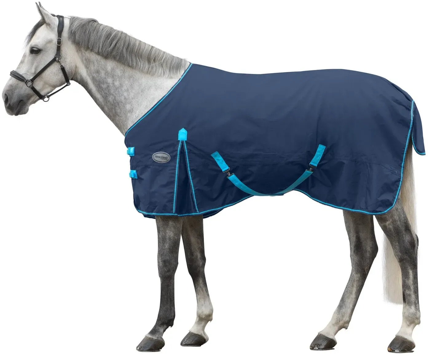 Horse-friends Outdoordecke Hamburg Fleece navy/blue 135 cm