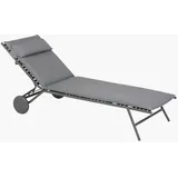 Lafuma Miami II Sonnenliege 200 x 70 x 30 cm Silber