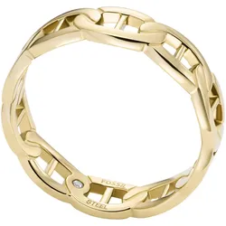 Fingerring FOSSIL "Schmuck Geschenk Edelstahl Ring Heritage D-Link, JF04782710" Gr. 18, gold (gelbgoldfarben), Fingerringe, Damen, 18, Edelstahl, 5,5mm
