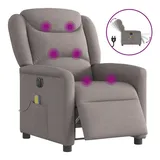 vidaXL Massagesessel Elektrisch Taupe Stoff