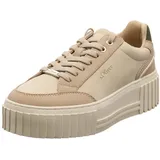 S.Oliver Sneaker mit Schnürsenkeln Vegan, Beige 38 EU - 38 EU