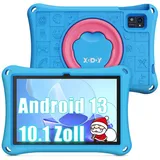 XGODY N02Pro Kinder Tablet (10.1", 128 GB, 13, EVA Kinderschutzhülle, BT 5.0) blau