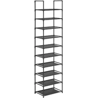 Songmics Schuhregal 28 x 45 x 173 cm schwarz / schwarz