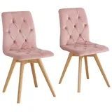 Andas »Rania«, Set, 6 St., Samtoptik, im 2er/4er/6er Set, Massivholzbeinen