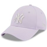 New Era New York Yankees MLB Metallic Logo Lightpurple 9Forty Adjustable Women Cap - One-Size