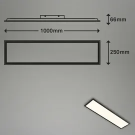 Briloner LED Panel 100 x 25 x 7 cm schwarz