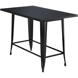 Tolix Tisch | Schwarz | B:T:H 120 x 70 x 106 cm | Industrie Tisch, Retrotisch, Industrial Tisch