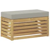 vidaXL Hocker Bank 80 x 43 x 45 cm Grau