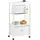 SoBuy Frg12-w Küchenwagen Mit 3 Ablagen Und 2 Türen Küchenschrank Rollschrank Mikrowellenschrank Weiß Bht Ca: 60x115x40cm - Sobuy