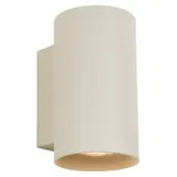 QAZQA Moderne Wandleuchte Beige Gu10 50 mm rund 2-flammig - Sandy