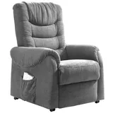Livetastic Fernsehsessel Nino Textil 76 x 106 x 94 cm Dunkelgrau mit Relaxfunktion