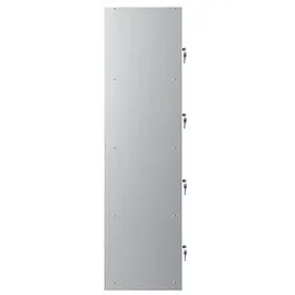 Phoenix Spind Locker grau, rot PL1430GRK, 4 Schließfächer 30,0 x 50,0 x 183,0 cm