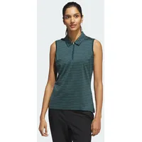 Adidas Ultimate365 Jacquard Stripe Sleeveless Poloshirt türkisblau XL