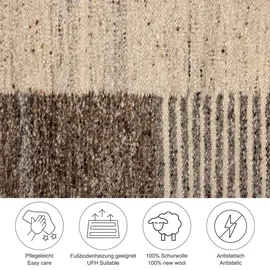 THEKO Handwebteppich, Ehrwald TK-157 beige, multi 200x300 cm