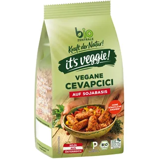 Bio-Zentrale biozentrale it ́s veggie! Vegane Cevapcici auf Sojabasis | 170 g | Soja aus Österreich | hoher Proteingehalt
