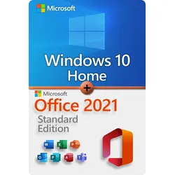 Microsoft Windows 10 Home + Microsoft Office 2021 Standard