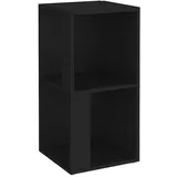 furnicato Beistellschrank Eckregal Schwarz 33x33x67 cm Holzwerkstoff (1-St) schwarz 33 cm x 67 cm x 33 cm