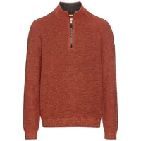 CAMEL ACTIVE Stricktroyer aus Baumwollmix in Rot-Orange | Gr.: XXL
