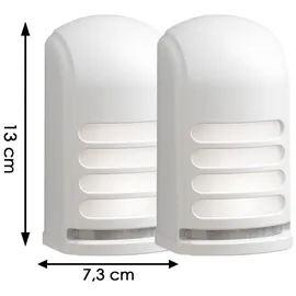 Konstsmide 2er Set LED Außenleuchte mit Bewegungsmelder, Gartenlampe, Wandleuchte, Batterie