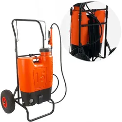 Akku Rückenspritze Stocker auf Wagen - 15L Tank, max. 5 bar