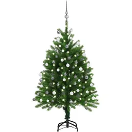 vidaXL Künstlicher Weihnachtsbaum mit Beleuchtung & Kugeln Grün 120 cm