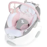 Ingenuity Babywippe Soothing Bouncer, Flora the Unicorn, mit Vibration und Melodien rosa
