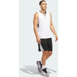 adidas Legends 3-Streifen Basketball Shorts Black/White S