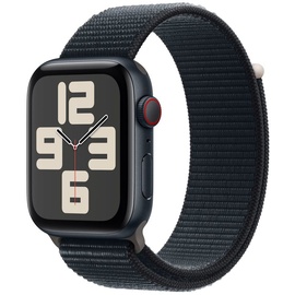Apple Watch SE GPS + Cellular 44 mm Aluminiumgehäuse mitternacht, Sport Loop mitternacht