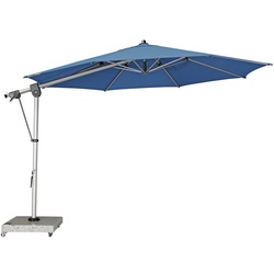 DOPPLER Sonnenschirm »Expert«, Ø: 350 cm, Sonnenschutzfaktor: 80+ - blau